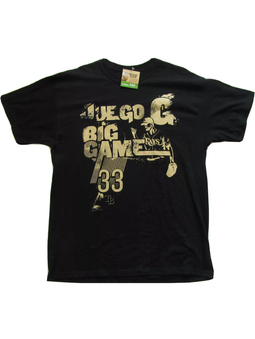 NWT Tampa Bay Rays 33 "Go Big Game" Men's Collectible Tee Shirt by Jerzees XL